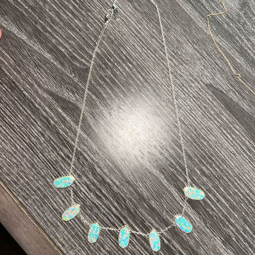 Kendra Scott Turquoise Opal iridescent Necklace
